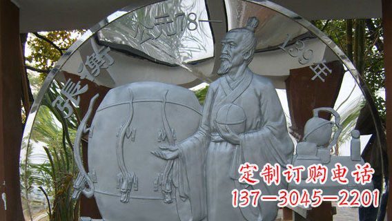 鹤壁校园不锈钢名人宣传雕塑