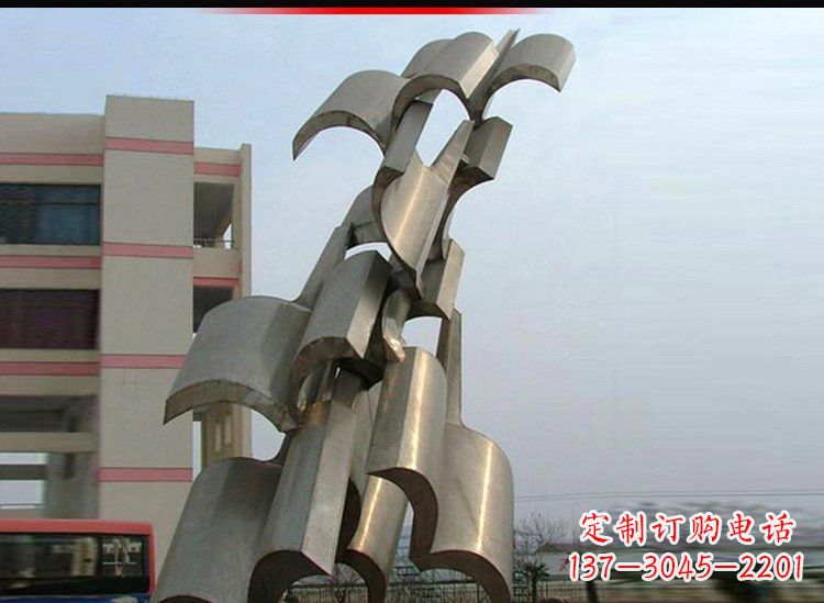 鹤壁校园不锈钢书本景观雕塑