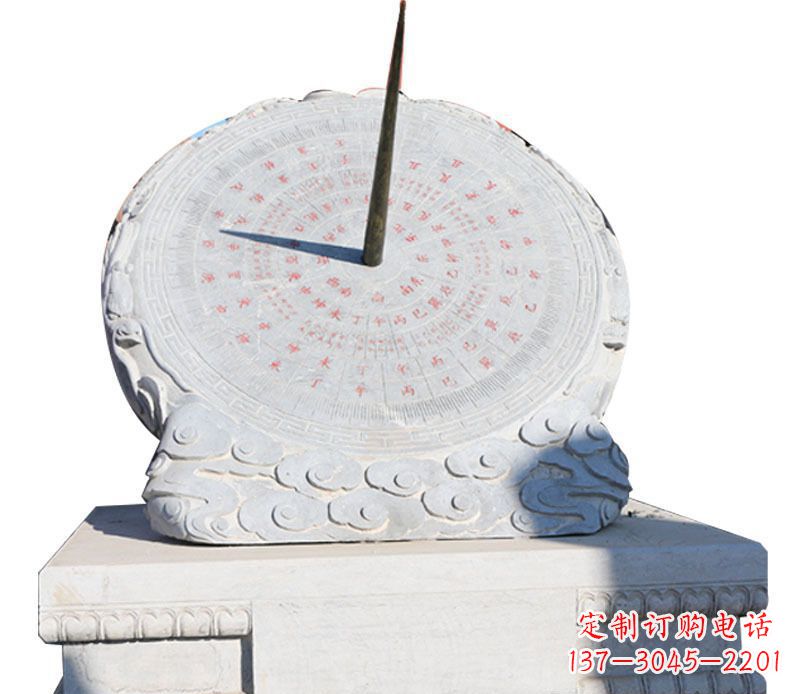 鹤壁校园大理石日晷景观石雕 (3)