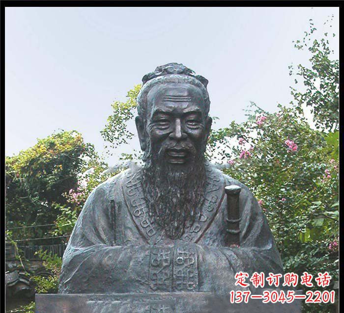 鹤壁校园大型孔子头像铜雕