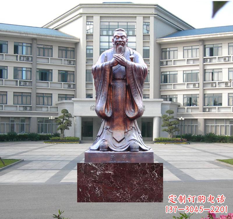 鹤壁校园雕塑孔子 (2)