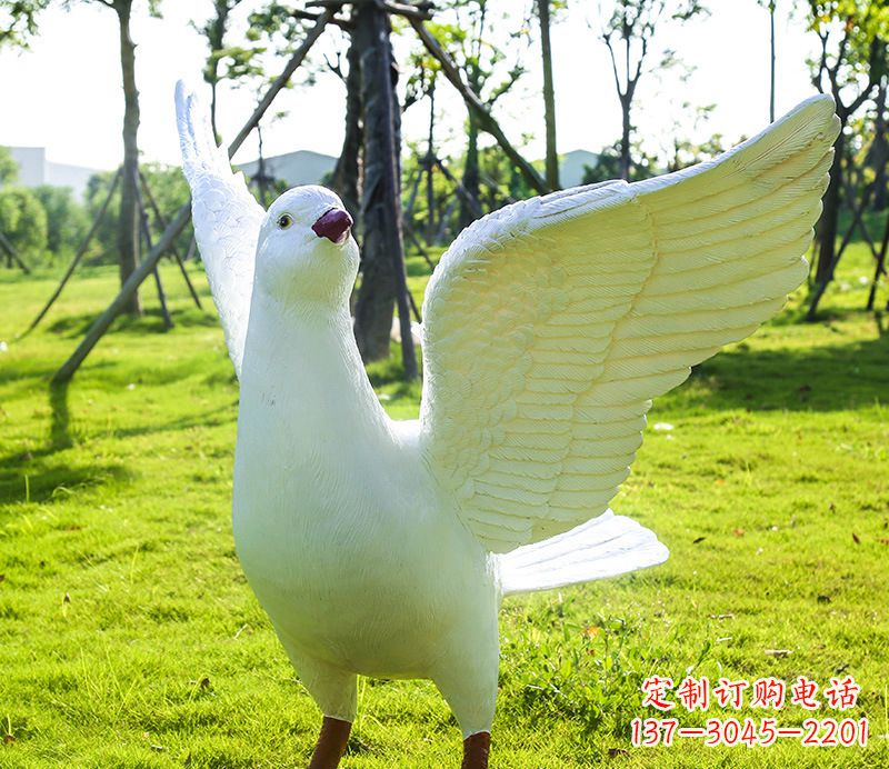 鹤壁校园和平鸽雕塑