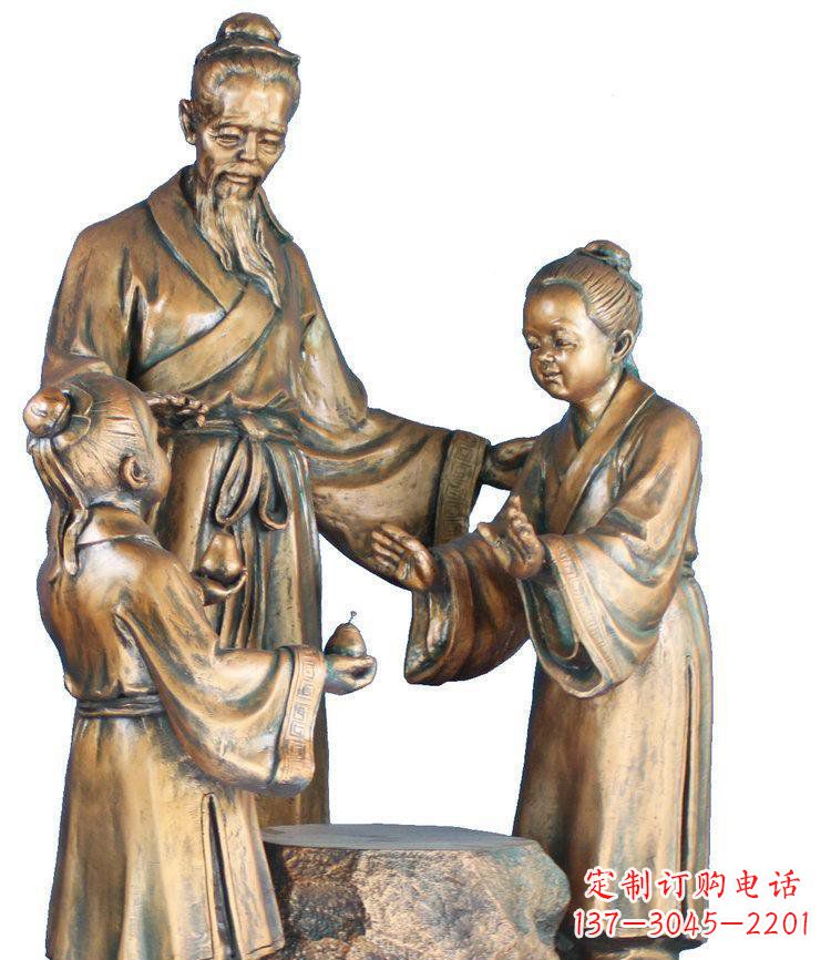 鹤壁校园孔融让梨景观铜雕