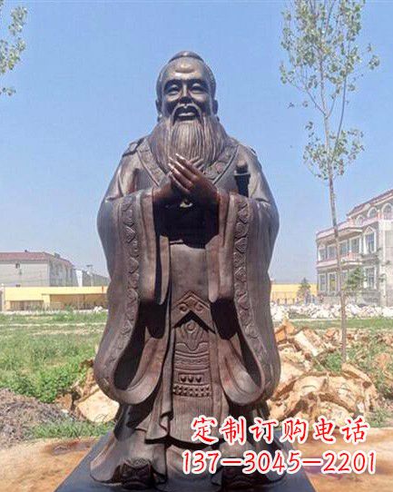 鹤壁校园孔子雕像 (2)
