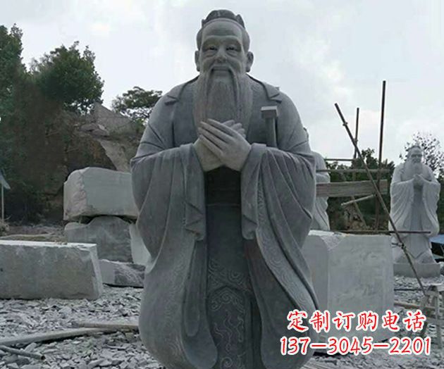 鹤壁校园孔子人物石雕