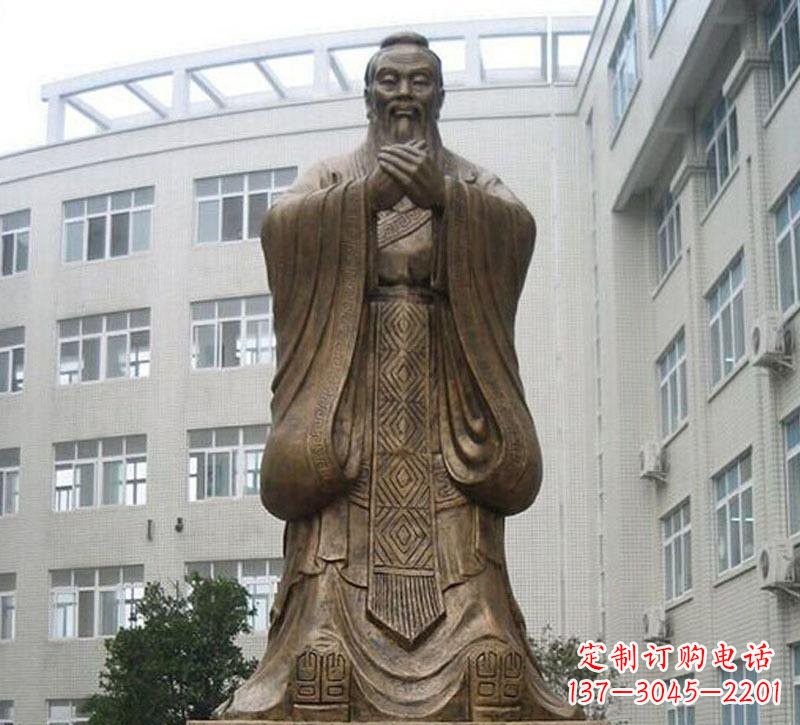 鹤壁校园孔子铜雕222