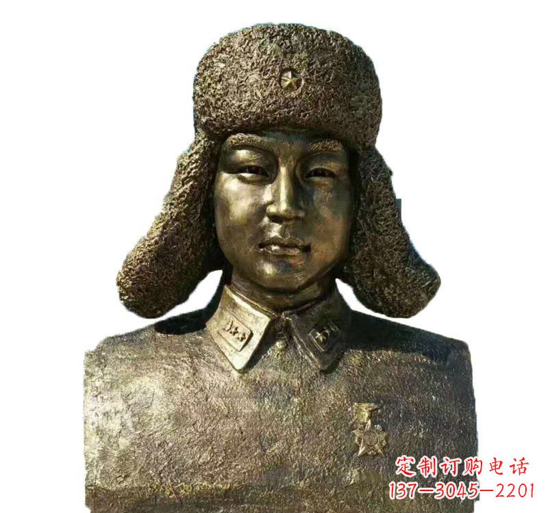 鹤壁校园雷锋头像铜雕