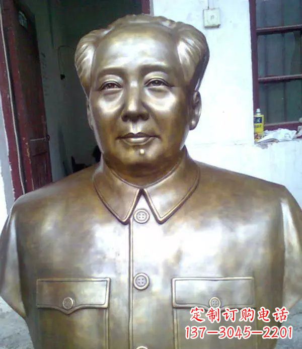 鹤壁校园毛主席胸像伟人铜雕