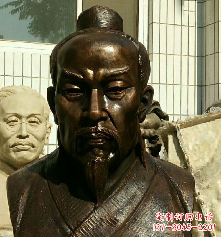 鹤壁校园孟子胸像铜雕