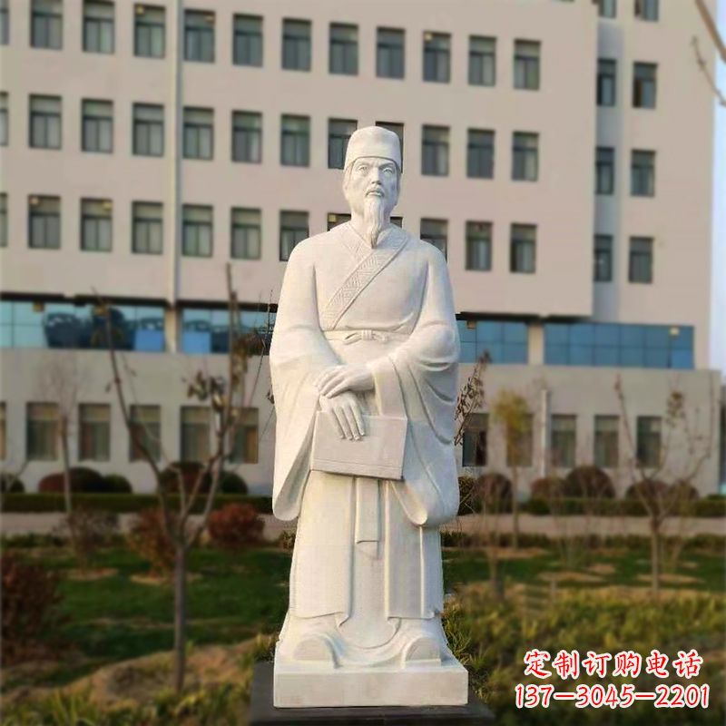 鹤壁校园名人汉白玉雕塑医院医学院古代著名人物雕像