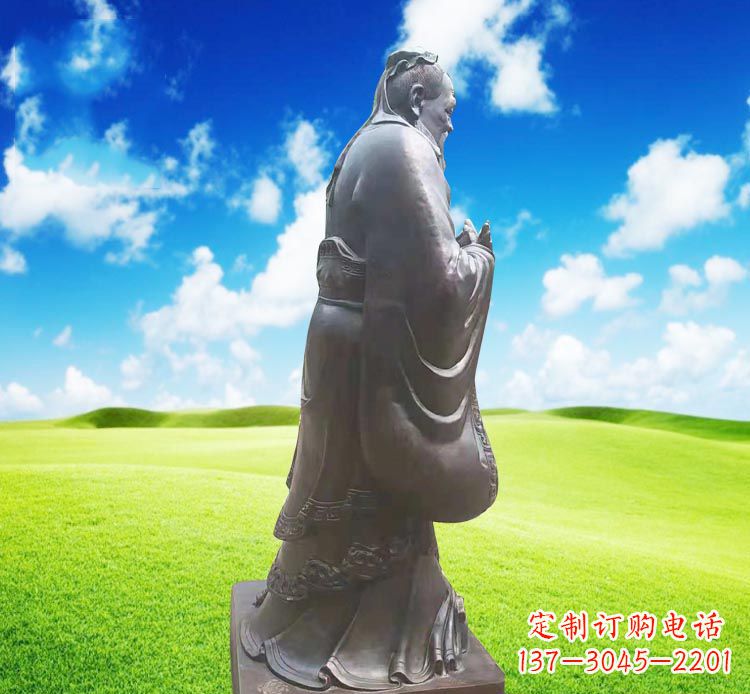 鹤壁校园名人孔子行教像铜雕