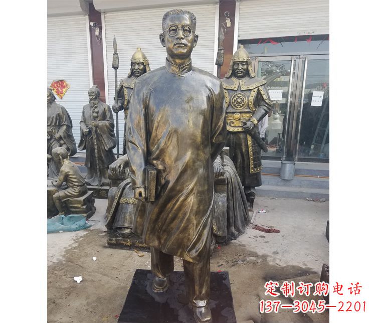鹤壁校园名人立式陶行知铜雕