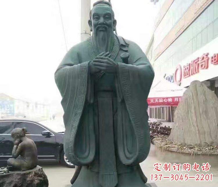 鹤壁校园人物孔子行教像
