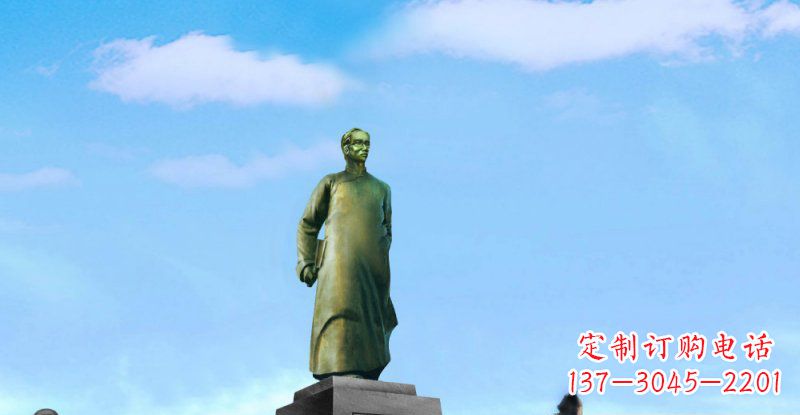 鹤壁校园朱自清近代名人铜雕