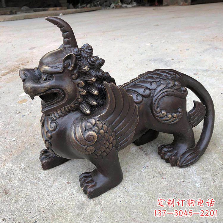 鹤壁獬豸纯铜铸造雕塑