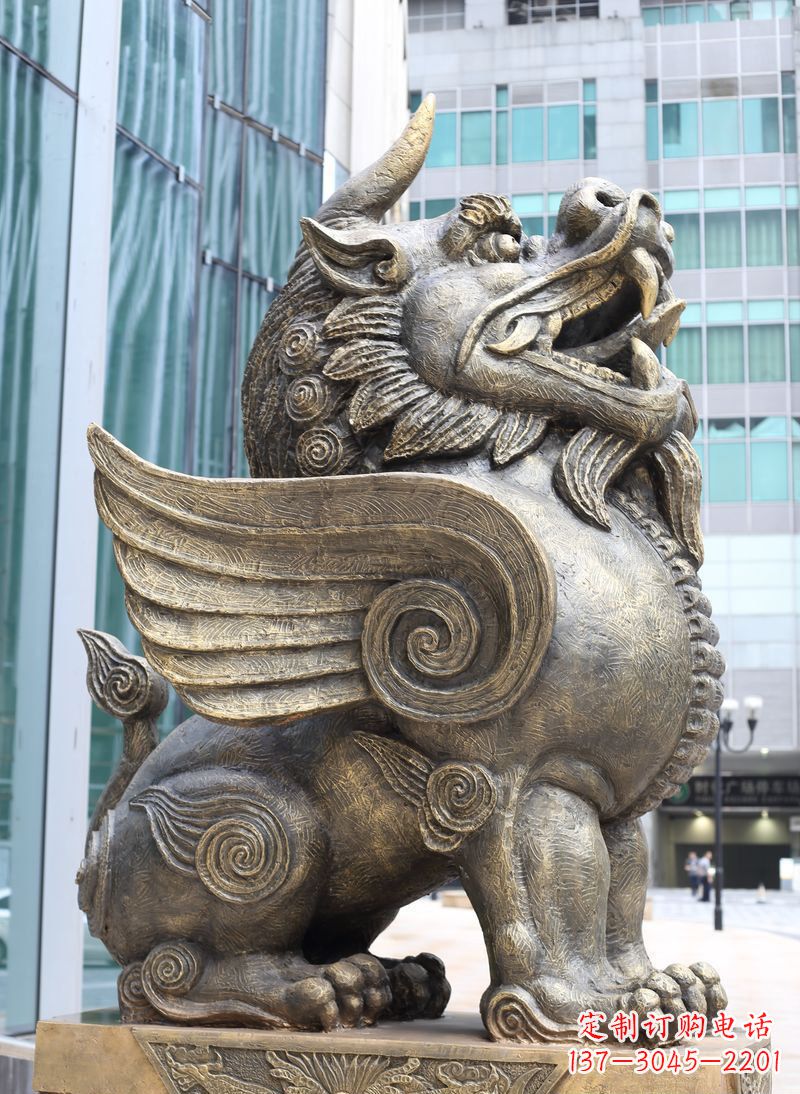 鹤壁獬豸古代神兽铜雕