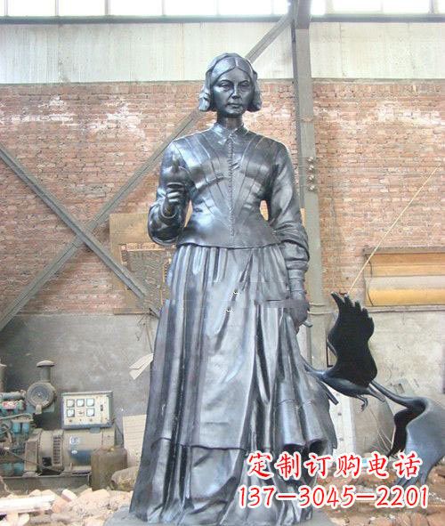 鹤壁医院校园西方名人南丁格尔铜雕