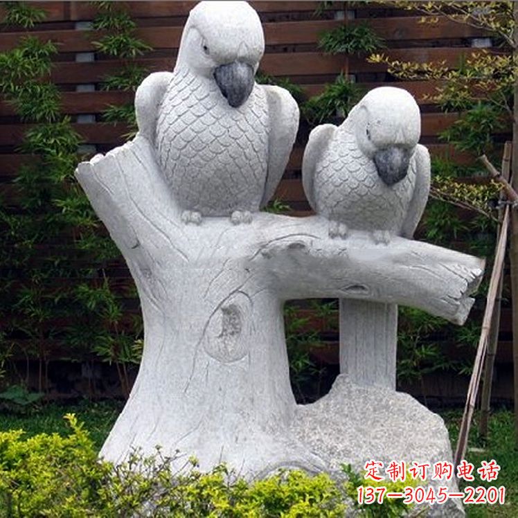 鹤壁鹦鹉大理石雕塑