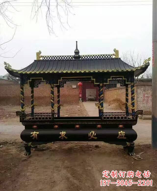 鹤壁有求必应方形香炉铜雕