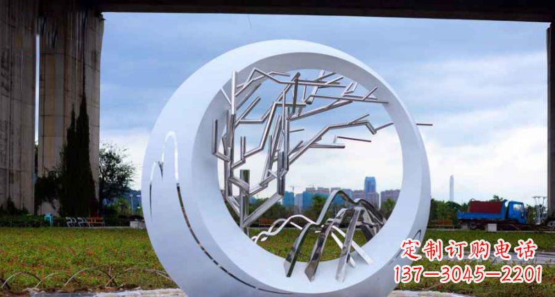 鹤壁园林不锈钢抽象树枝雕塑