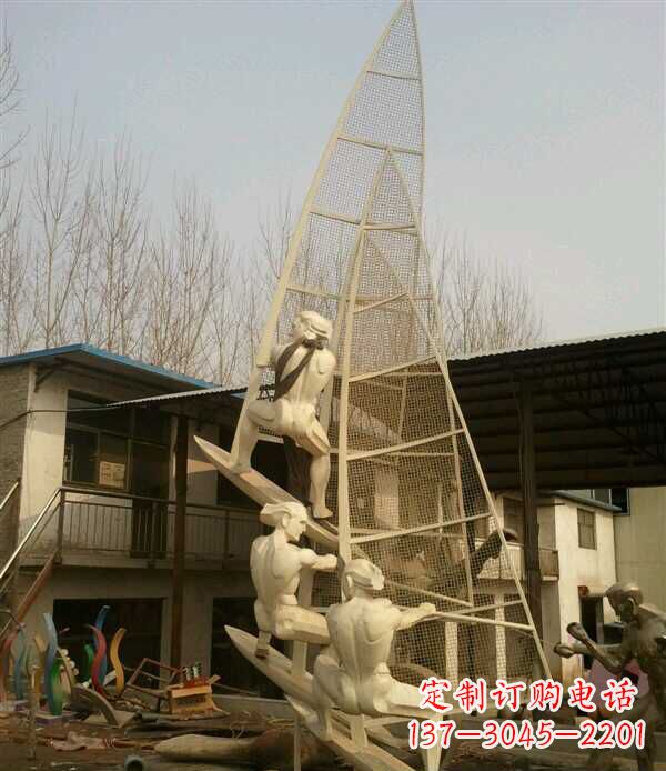 鹤壁园林不锈钢帆船景观雕塑