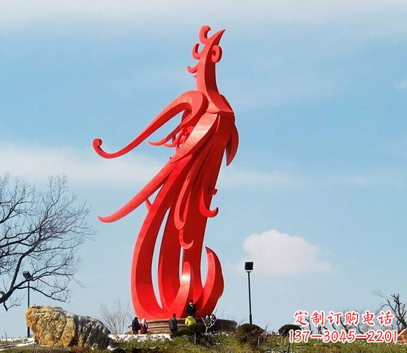 鹤壁园林不锈钢凤凰雕塑