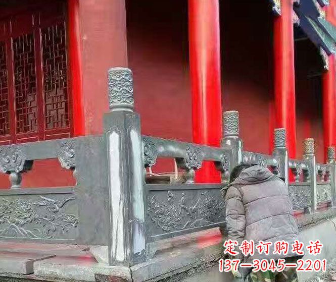鹤壁园林仿古石栏板景观石雕 (9)