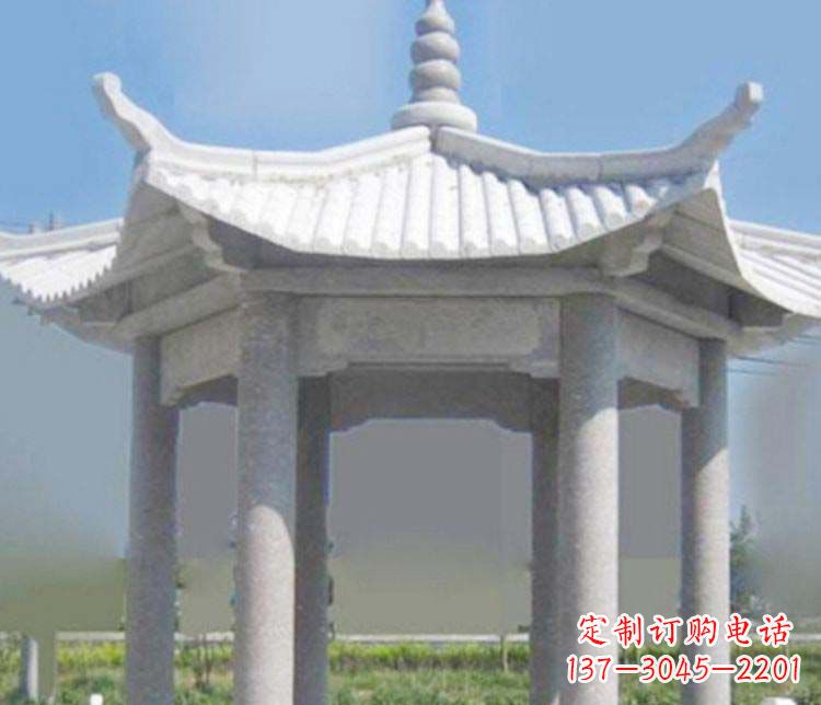 鹤壁园林仿古石凉亭景观石雕