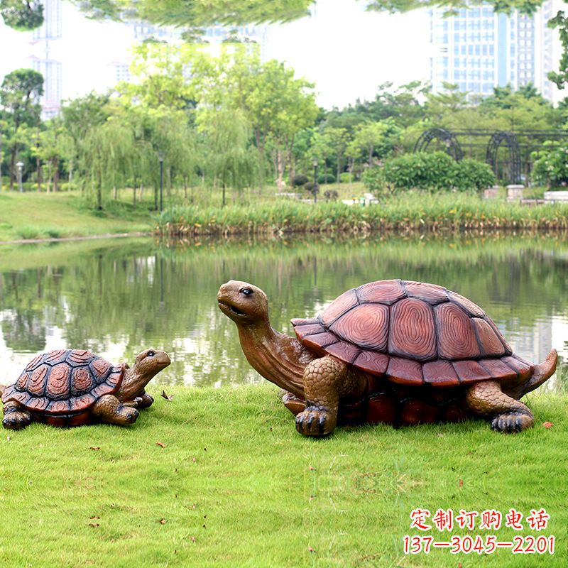 鹤壁园林仿真乌龟玻璃钢池塘湖泊水景雕塑摆件
