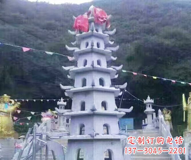 鹤壁园林景观大理石宝塔石雕