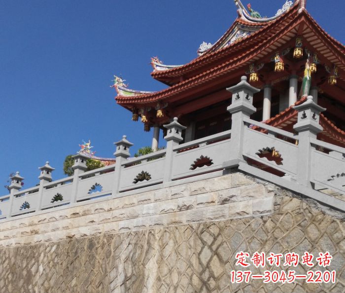 鹤壁园林景观大理石镂空莲花石栏板