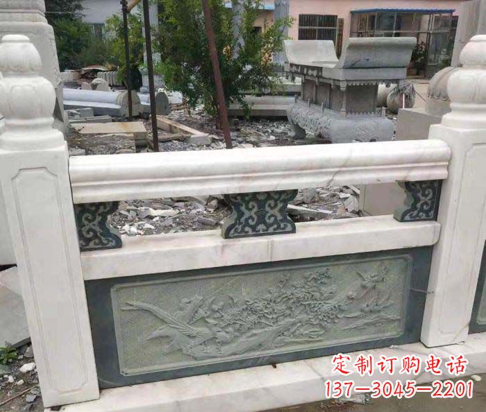 鹤壁园林景观大理石桥栏板石雕 (2)