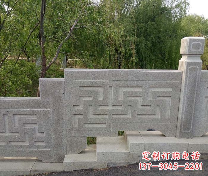 鹤壁园林景观大理石桥栏板石雕 (7)