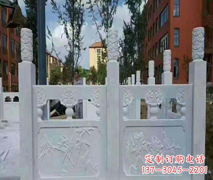鹤壁园林景观大理石桥栏板石雕_2