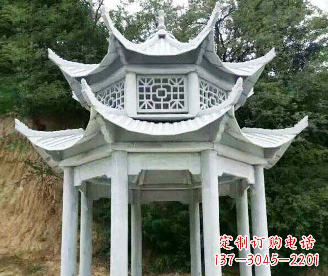 鹤壁园林景观多层凉亭石雕