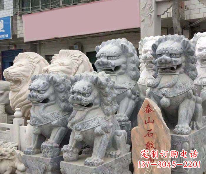 鹤壁园林景观仿古狮子石雕