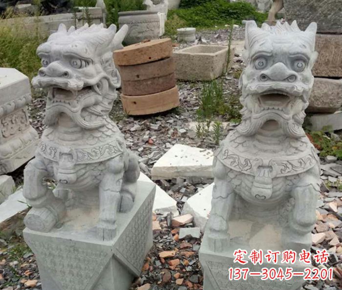 鹤壁园林景观仿古麒麟石雕