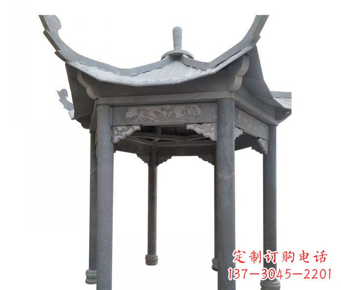 鹤壁园林景观仿古石雕凉亭 (3)