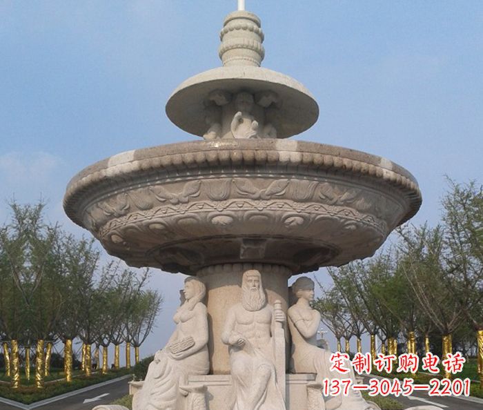 鹤壁园林景观西方人物喷泉石雕 (2)