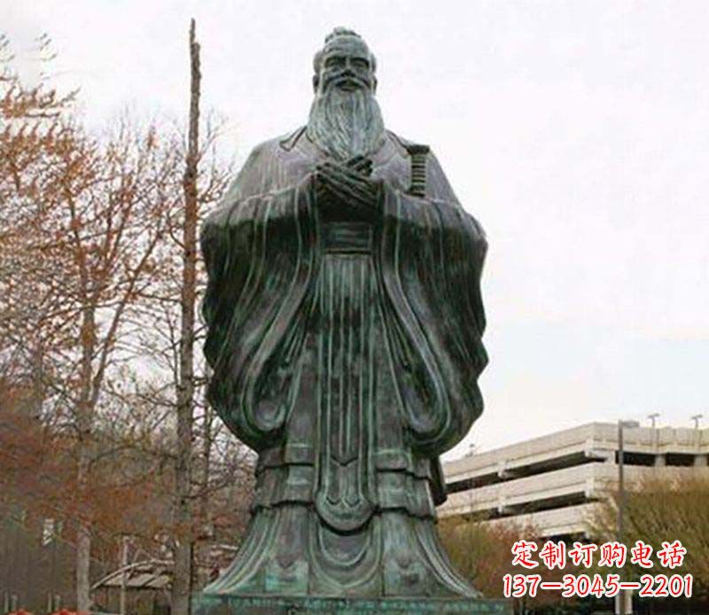 鹤壁园林老子人物铜雕