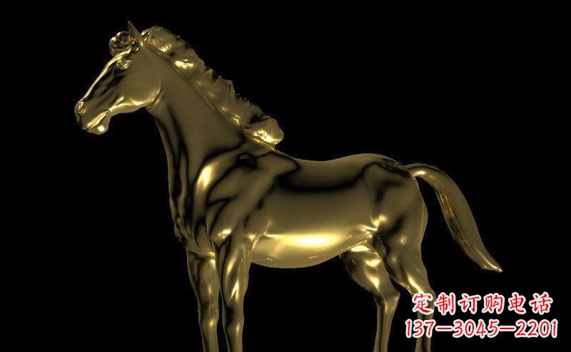 鹤壁园林马动物景观铜雕