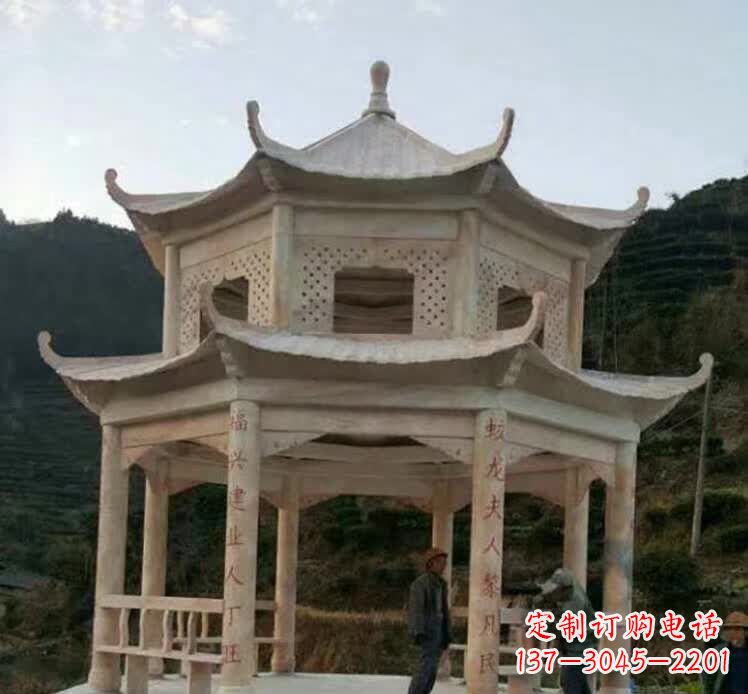 鹤壁园林石雕凉亭