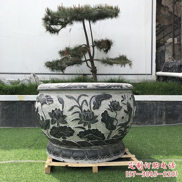鹤壁园林石雕水缸