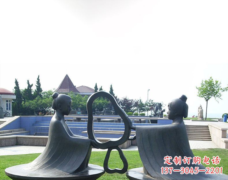 鹤壁园林铸铜孔融让梨雕塑