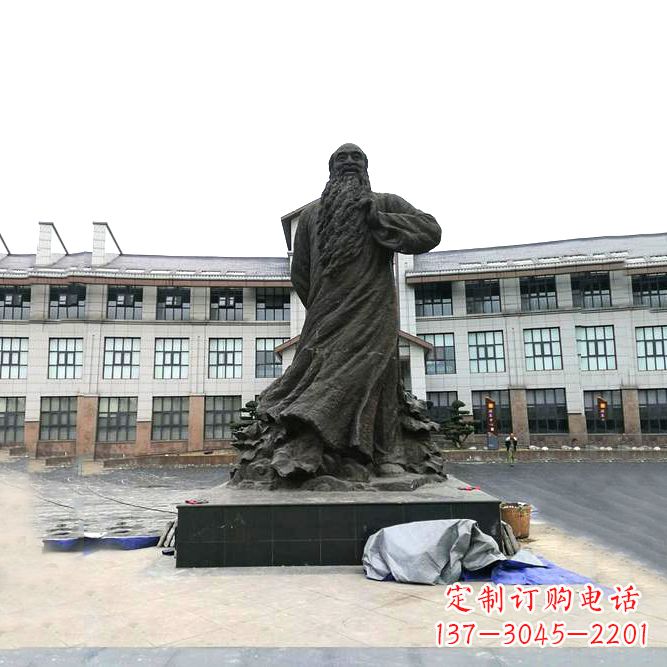 鹤壁张大千铜雕塑像-景区广场名人雕塑