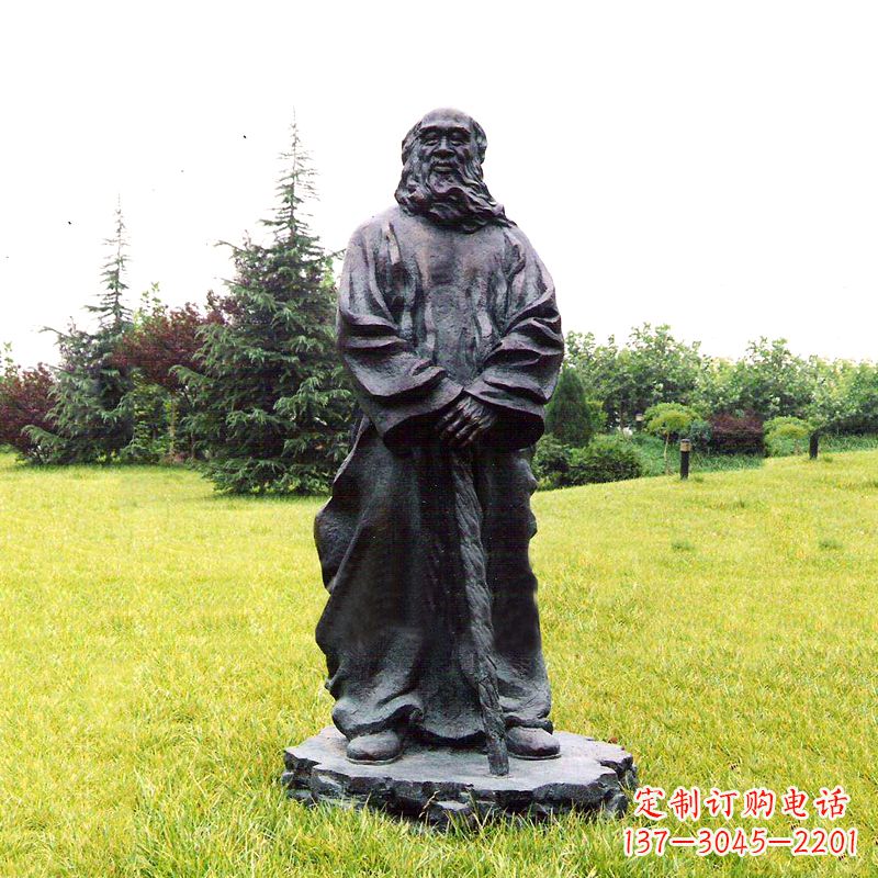 鹤壁张大千铜雕像-公园近代名人著名人物雕塑