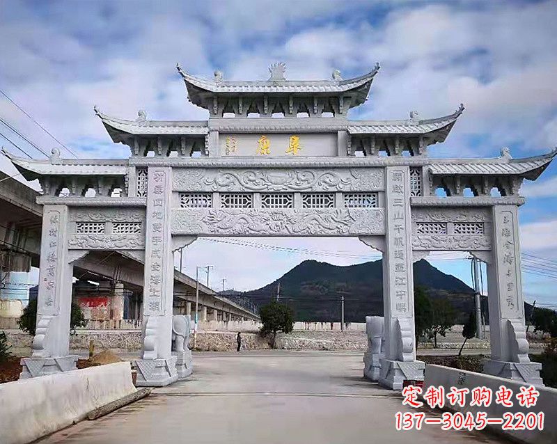 鹤壁张掖石雕牌坊雕刻