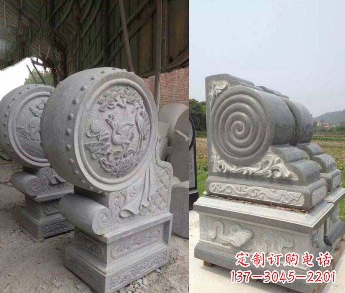 鹤壁招财抱鼓石大理石门墩