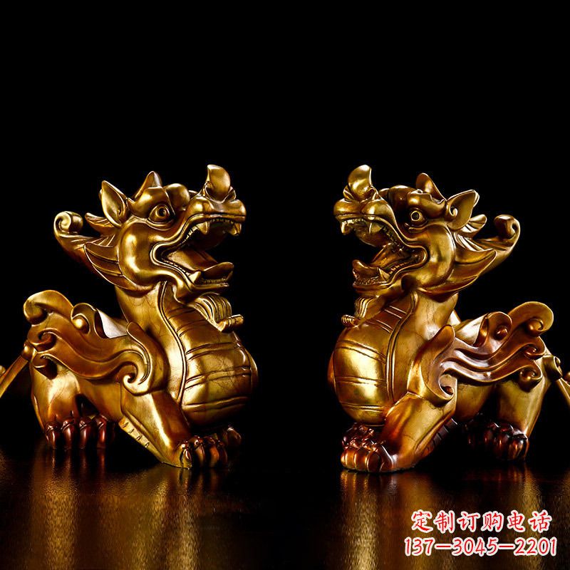 鹤壁招财黄铜貔貅雕塑摆件