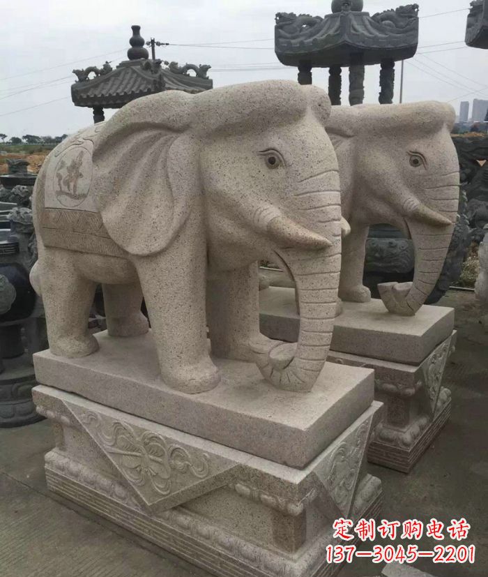 鹤壁招财进宝大理石大象石雕